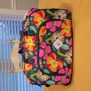 Vera Bradley eye catching carry-on rolling satchel